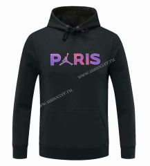 2021-2022 Jordan Paris SG Black Thailand Soccer Tracksuit Top With Hat-cs