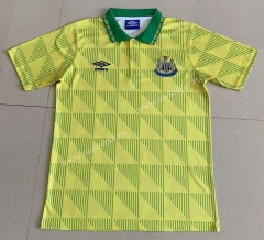 1991 Retro Version Newcastle United Away Yellow&Green Thailand Soccer Jersey AAA-DG