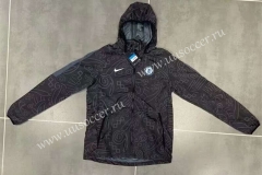 2021-2022 Chelsea Black Thailand Wind Coat With Hat-GDP