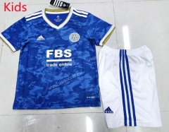 2021-2022 Leicester City Home Blue  Youth/Kids Soccer Uniform-507