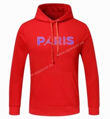 2021-2022 Jordan Paris SG Red Thailand Soccer Tracksuit Top With Hat-cs