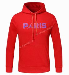 2021-2022 Jordan Paris SG Red Thailand Soccer Tracksuit Top With Hat-cs