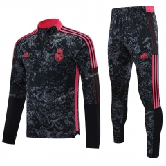 (s-3xl)2021-2022 Real Madrid Black Thailand Tracksuit Uniform-GDP