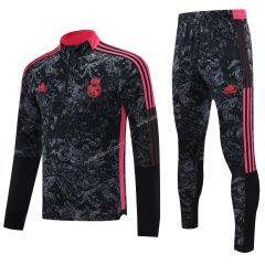 (s-3xl)2021-2022 Real Madrid Black Thailand Tracksuit Uniform-GDP