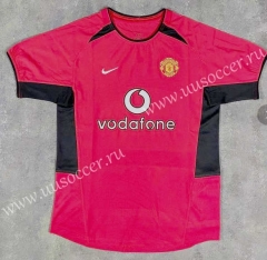 Retro Version 02 Manchester United Home Red Thailand Soccer Jersey AAA-510
