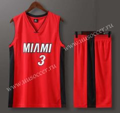 Miami Heat NBA Red  #3 Jersey-613