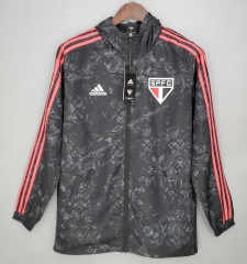 2021-2022 Sao Paulo Black Wind Coat With Hat-DD1