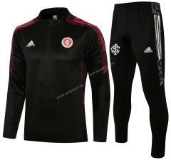 2021-2022 Brazil SC Internacional Black Thailand Soccer Tracksuit Uniform-815