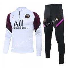 2020-2021  Paris SG White Thailand Soccer Tracksuit Uniform-GDP