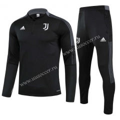 (s-3xl)2021-2022 Juventus  Black Thailand Tracksuit Uniform-GDP