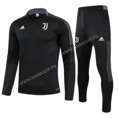 (s-3xl)2021-2022 Juventus  Black Thailand Tracksuit Uniform-GDP
