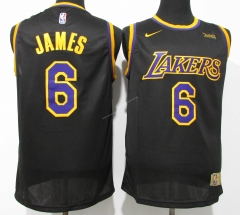 20221 Reward  Version NBA Lakers Black 6 Jersey