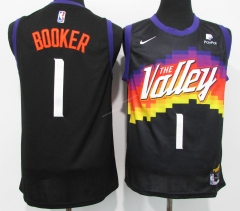 2021 City Versiob NBA Phoenix Suns Black #1 Jersey