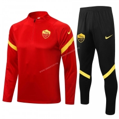 2021-2022 Roma Red Thailand Soccer Tracksuit Uniform-815