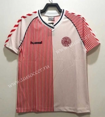 1986 Retro Version Denmark Away Red& White Thailand Soccer Jersey AAA-811