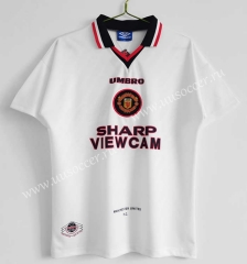96-97 Retro Version Manchester United  Away White Thailand Soccer Jersey AAA-c1046