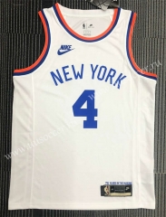75th Anniversary Retro Edition NBA New York Knicks White #4 Jersey-311