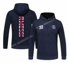 2021-2022 Jordan Paris SG Blue Thailand Soccer Tracksuit Top With Hat（#30）-cs