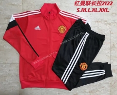 2021-2022 Manchester United Red Thailand Soccer Jacket Uniform-815