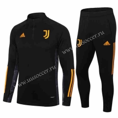 2021-2022 Juventus Black Thailand Soccer Tracksuit-SN