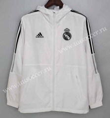 2021-22 Real Madrid White Wind Coat With Hat-DD1