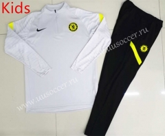 2021-2022 Chelsea Grey Kids/Youth Soccer Tracksuit-GDP
