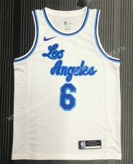 Latin Night  20221 NBA Lakers White 6 Jersey-311