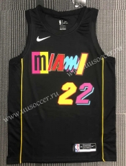 2022 City Edition NBA Miami Heat Black  #22 Jersey-311