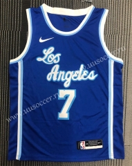 Latin Night  20221 NBA Lakers Blue 7 Jersey-311
