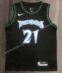 2018 VERSION NBA Minnesota Timberwolves Black  #21 Jersey-311