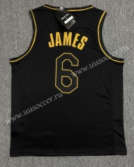 2021 NBA Lakers black gold  #6Jersey-SN