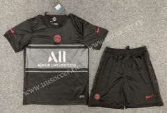 2021-2022 Paris SG 2nd Away Black Soccer Uniform-GB