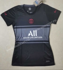 2021-2022 Paris SG 2nd Away Black Women Thailand Soccer Jersey AAA-708