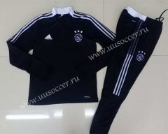 (s-3xl)2021-2022 Ajax Black Thailand Soccer Tracksuit -GDP