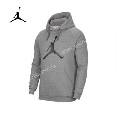 21-22 Jordan Gray Thailand Soccer Tracksuit With Hat-CS