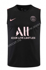 2021-22 Paris SG Black Vest Thailand Soccer  Uniform-418