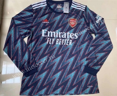 21-22 Arsenal 2nd  Away Royal Blue  Thailand LS Soccer Jeesey AAA