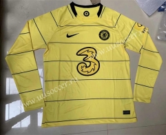 21-22 Chelsea Away Yellow   Thailand LS Soccer Jersey AAA