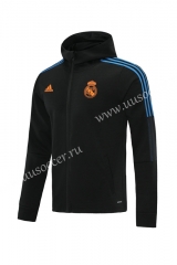 2021-2022 Real Madrid Black Jacket Uniform With Hat-LH