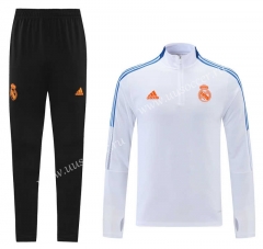 2021-2022 Real Madrid White Soccer Jacket Uniform-LH