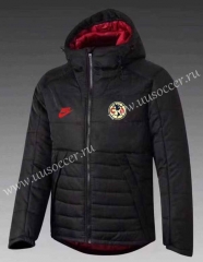 2021-2022 Club América Black Thailand Wind Coat With Hat-GDP