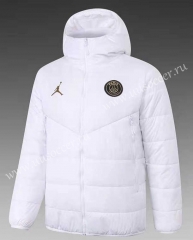 21-22 Paris SG White Thailand Soccer Coat With Hat-GDP