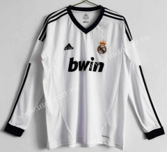 Retro Version 12-13 Real Madrid Home White  LS Thailand Soccer Jersey AAA-c1046