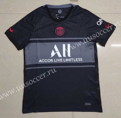 2021-22 Paris Saint-Germain 2nd Away  Black Soccer jersey  AAA-417