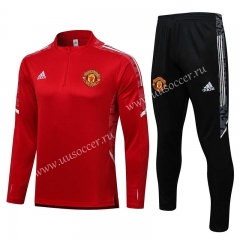 UEFA Champions League 2021-22 Manchester United Red Thailand Tracksuit Uniform-815
