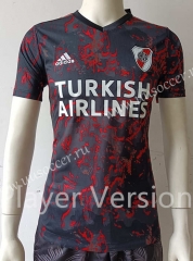 Player Version 2021-22 CA River Plate Away Black&Red Thailand Soccer Jersey AAA-807