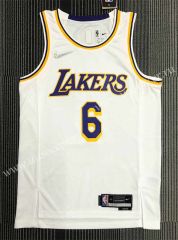 75th anniversary  NBA Lakers White  #6 Jersey-311（james）