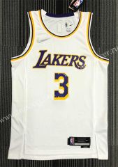 75th anniversary  NBA Lakers White  #3 Jersey-311（Davis）