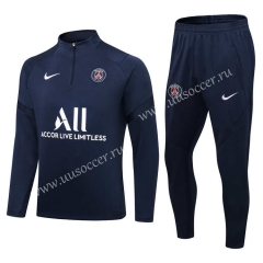 2021-22 Nike Paris SG Royal Blue  Thailand Soccer Tracksuit Uniform-411