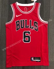 75th Anniversary NBA Chicago Bull Red  #6 Jersey-311
